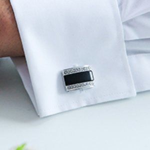 Shirt cufflinks round cuff nails simple